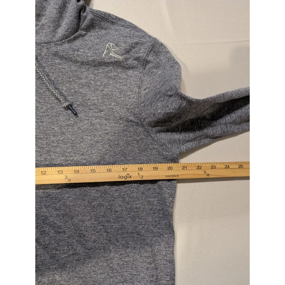 Rhoback Mens Small Golf Performance Hoodie Blue Heathered Pullover - Picture 5 of 10